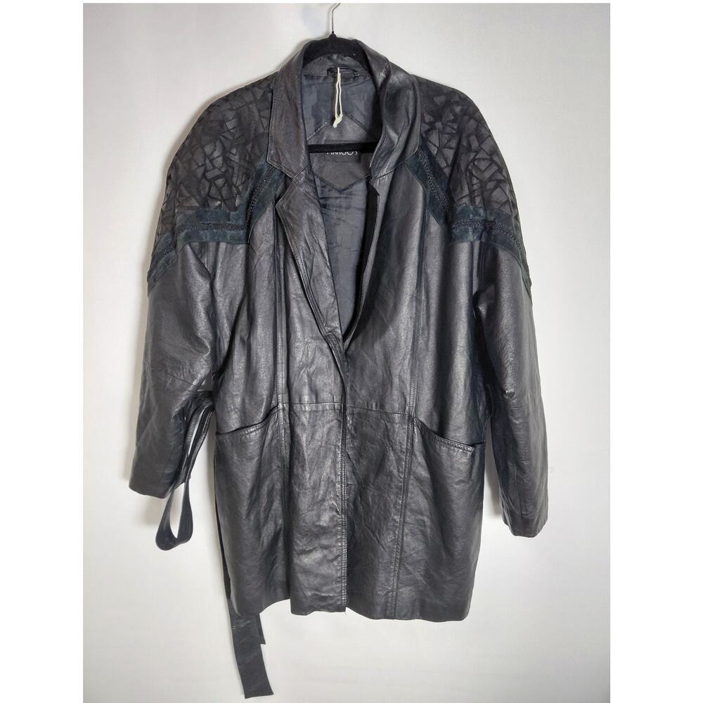 MARGO'S Jacket Long Sleeve 100% Leather Women see measurements